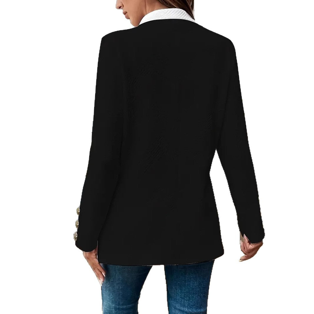 Blazer voor dames met aansluitende pasvorm en contrasterende kraag
