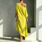Camila | One-shoulder maxi-jurk met split opzij voor dames