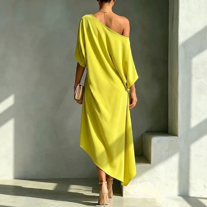 Camila | One-shoulder maxi-jurk met split opzij voor dames