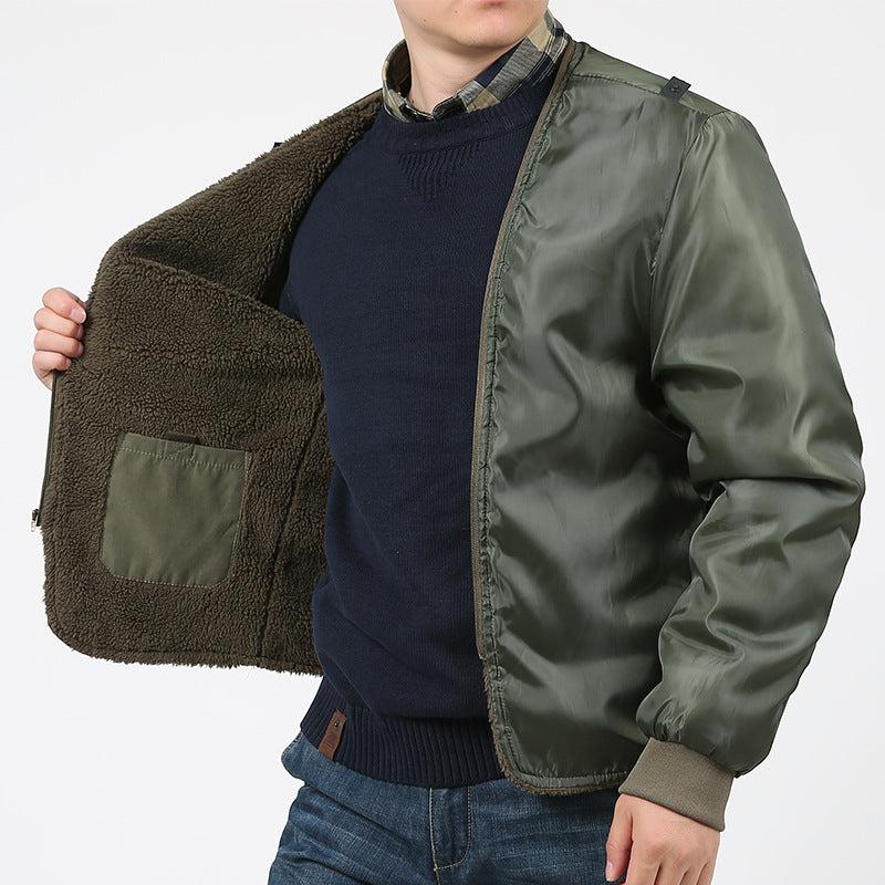 Parka voor heren met capuchon, koord, knopen en zakken