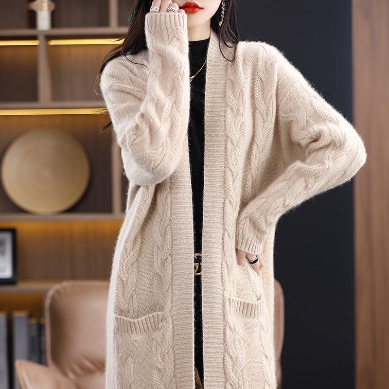 Oversized lang vest voor dames met strepen