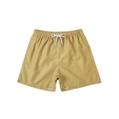 Pantalones cortos de baño y ocio para hombre con patrón de rayas – Cómodos shorts de playa para uso diario y vacaciones