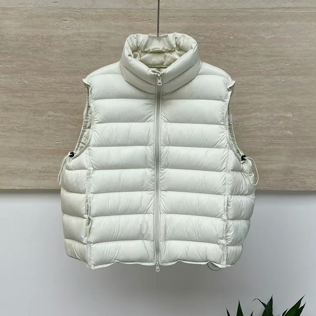 Lichte gewatteerde bodywarmer voor dames met tweewegrits