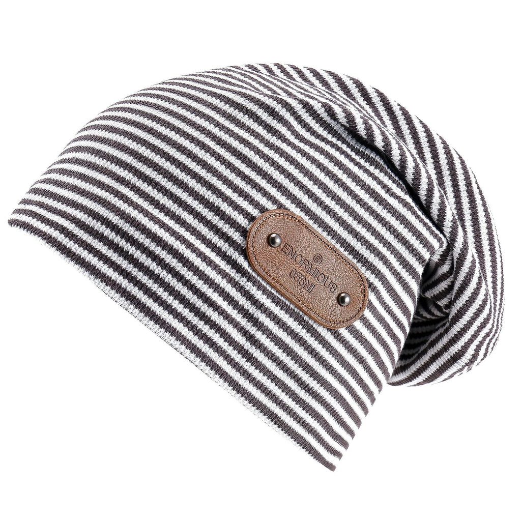 Beanie voor dames met streeppatroon