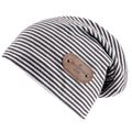 Beanie voor dames met streeppatroon