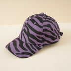 Baseballpet voor dames met zebraprint en verstelbare sluiting