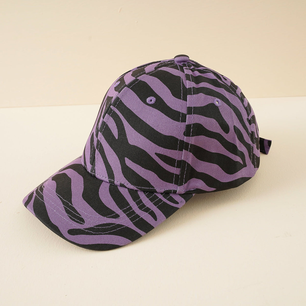 Baseballpet voor dames met zebraprint en verstelbare sluiting