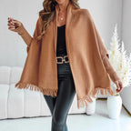 Poncho voor dames met franjes