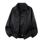 Oversized blouson voor heren met elastische zoom en verdekte rits