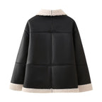 Oversized aviatorjack voor dames met zakken