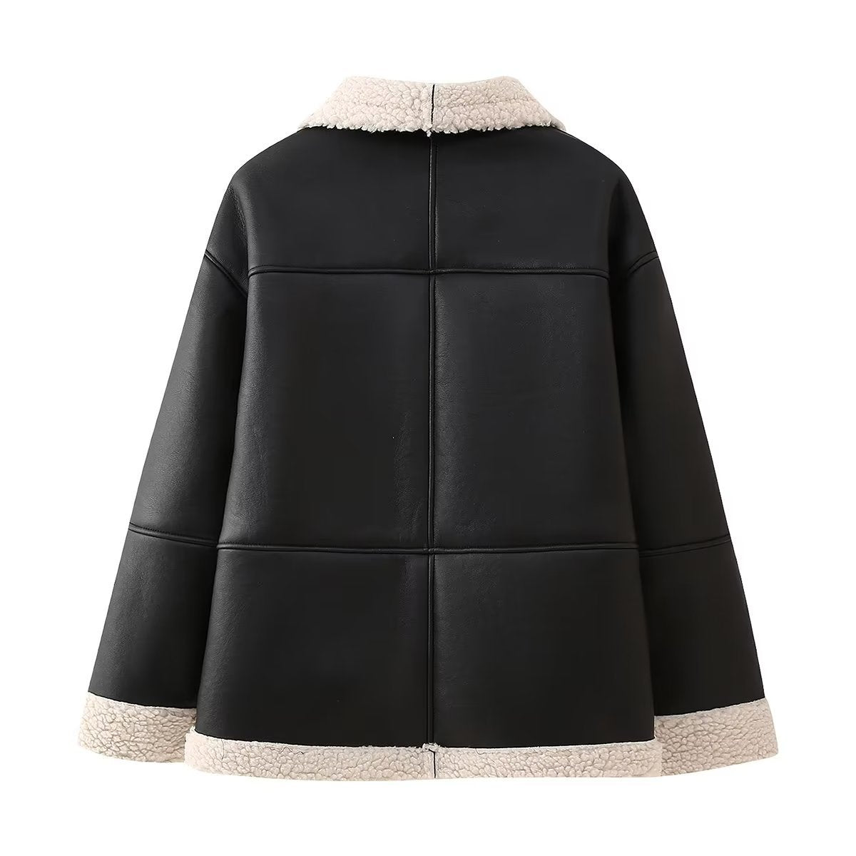 Oversized aviatorjack voor dames met zakken