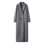 Oversized maxi-mantel voor dames met lange mouwen en zakken