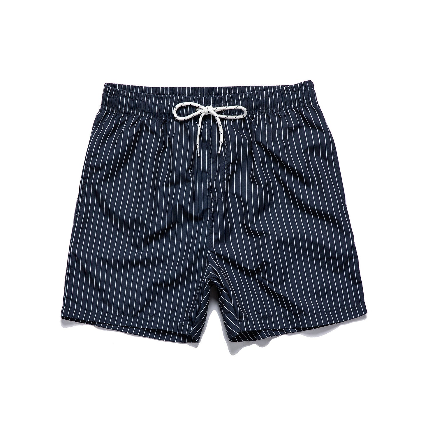 Pantalones cortos de baño y ocio para hombre con patrón de rayas – Cómodos shorts de playa para uso diario y vacaciones