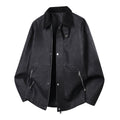 Oversized harringtonjack voor heren met corduroy kraag en tweewegrits