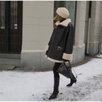Oversized aviatorjack voor dames met zakken