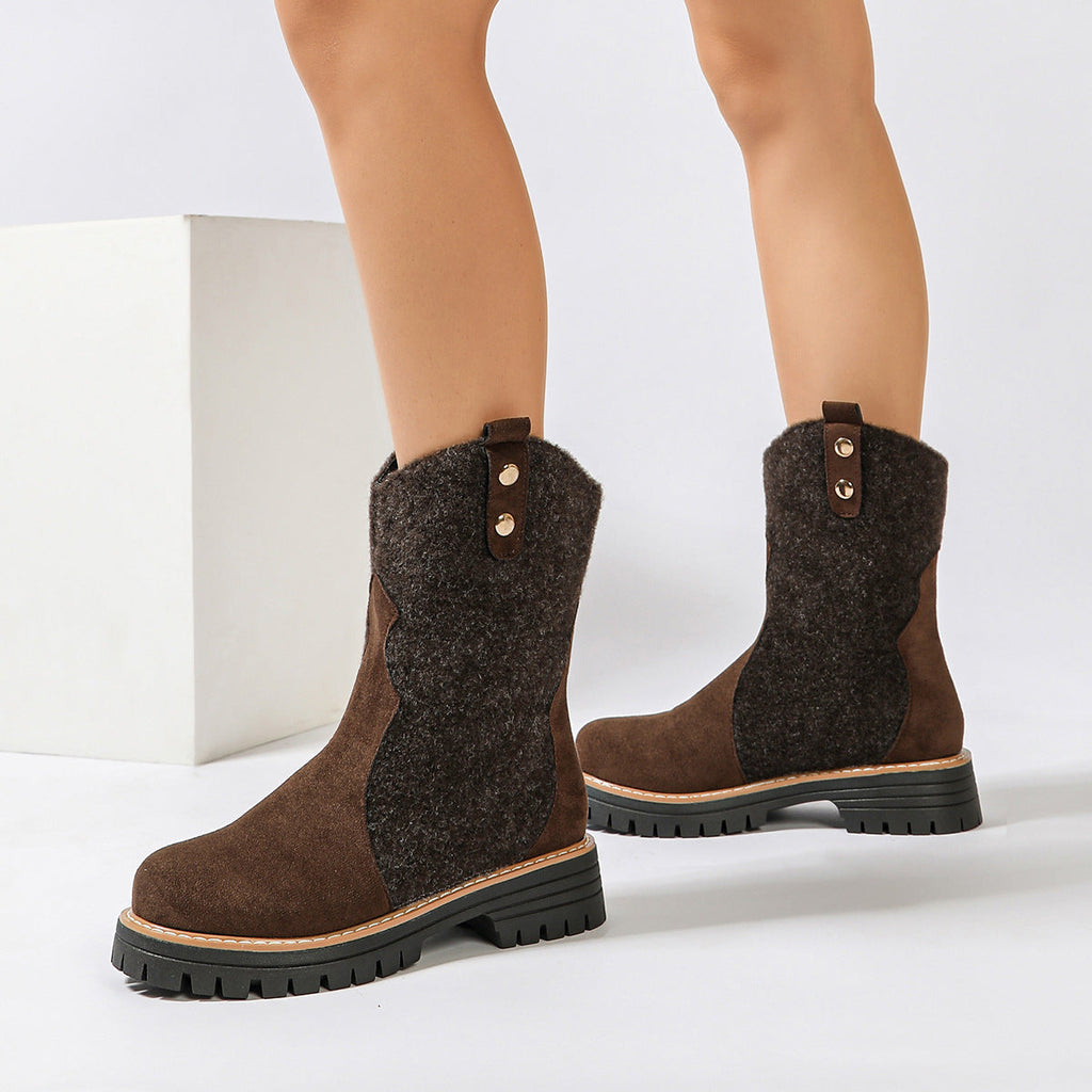 Winterlaarzen voor dames met fleece en stevige rubberen zool