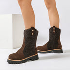 Winterlaarzen voor dames met fleece en stevige rubberen zool