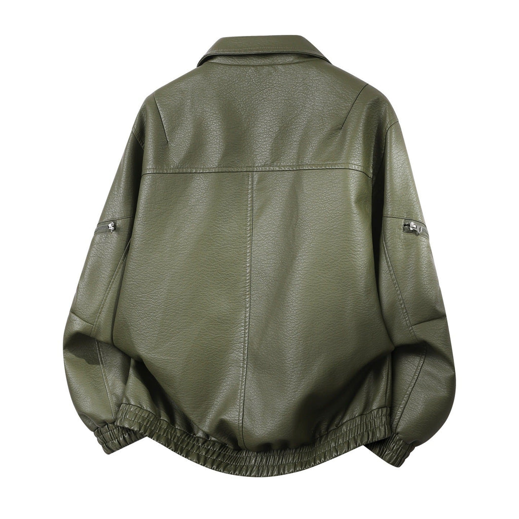 Oversized blouson voor heren met elastische zoom en verdekte rits
