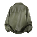 Oversized blouson voor heren met elastische zoom en verdekte rits