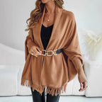 Poncho voor dames met franjes