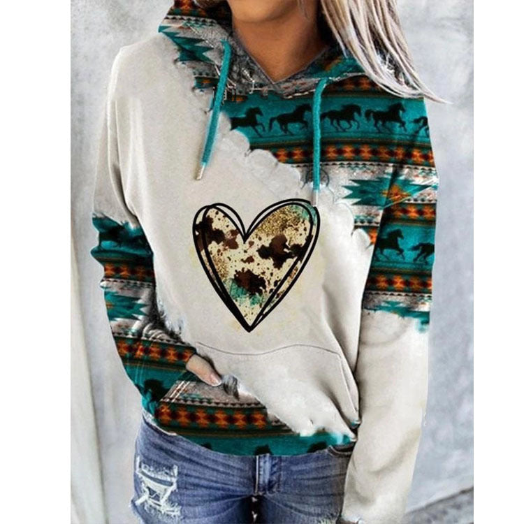 Hoodie voor dames met koord en kangoeroezak