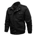 Canvas fieldjacket voor heren met opstaande kraag en multifunctionele zakken