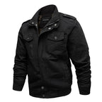 Canvas fieldjacket voor heren met opstaande kraag en multifunctionele zakken