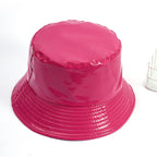 Regen-bucket hat voor dames met brede rand en waterdichte coating