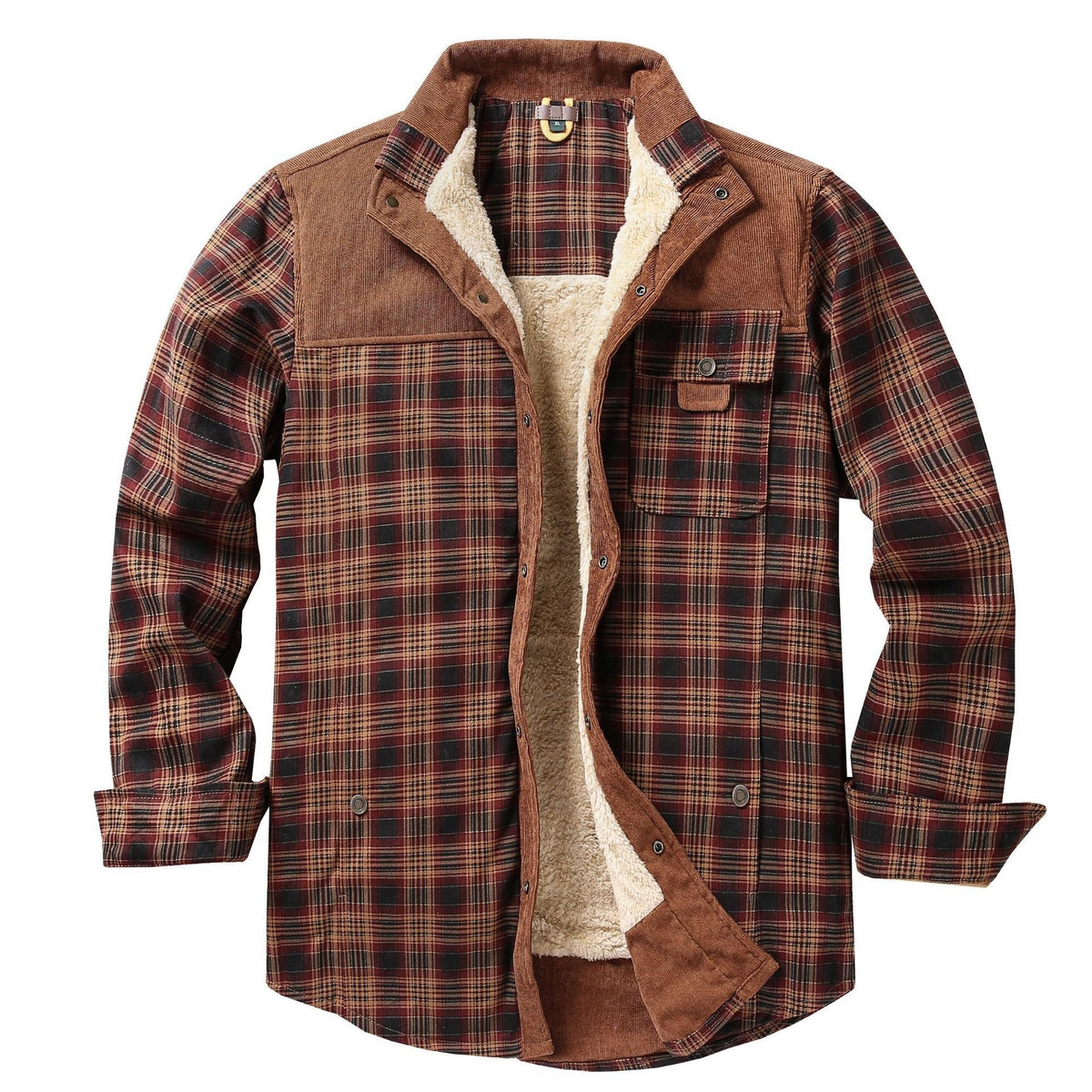 Overshirt voor heren met ruitpatroon en zakken