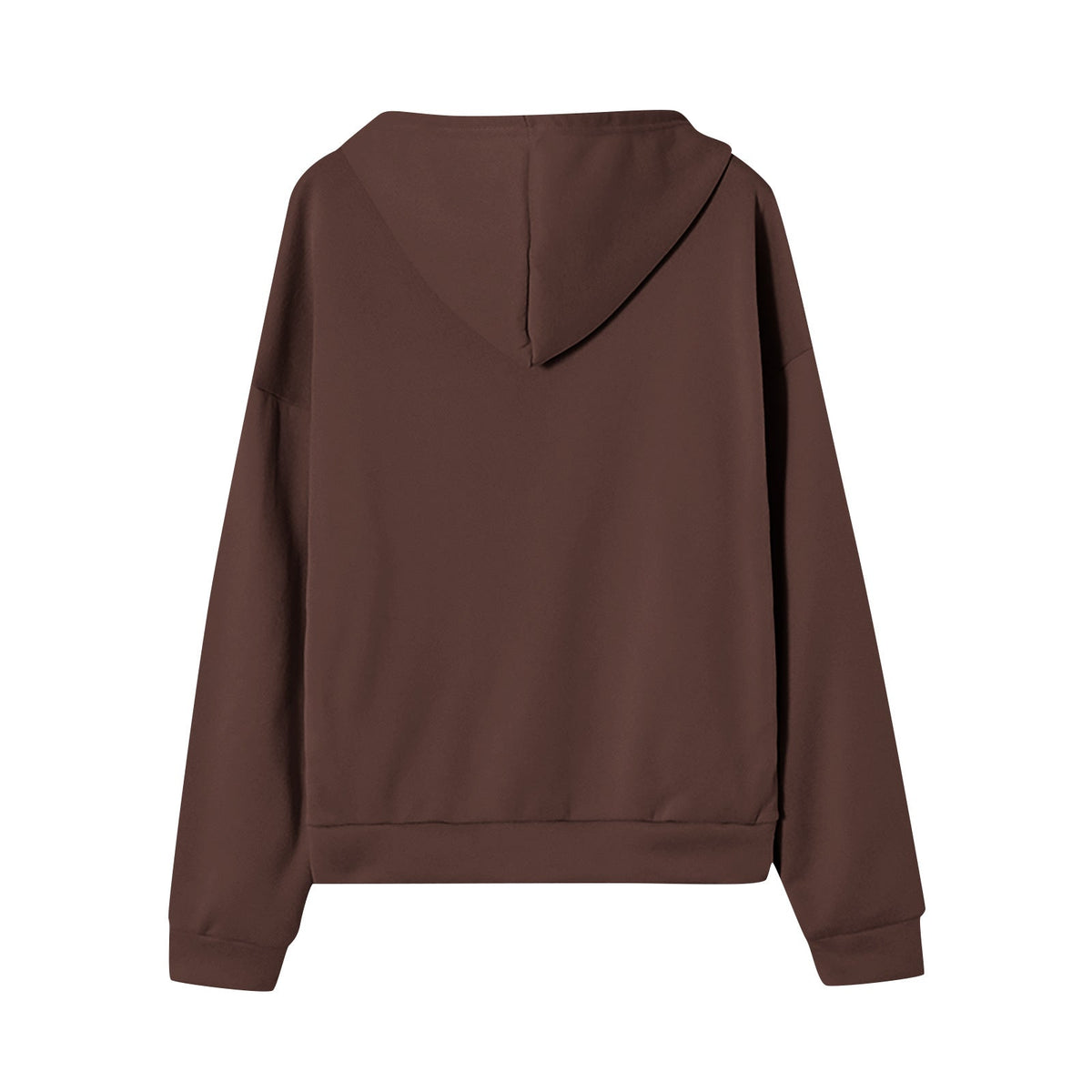 Wijde hoodie met rits voor dames, met kangoeroezakken en ribboorden