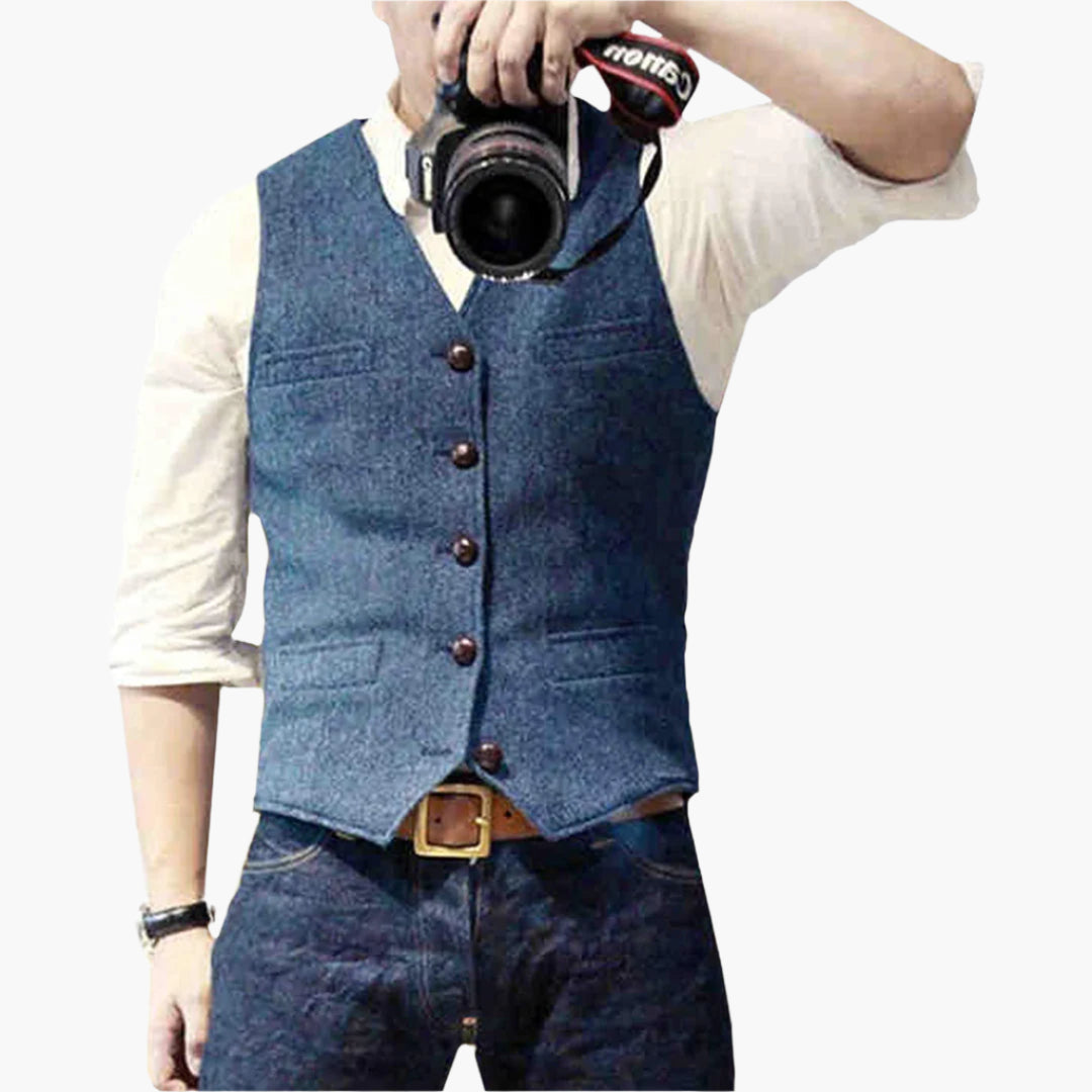 Gilet da Uomo in Stile Business Moderno – Gilet Elegante per Tempo Libero e Ufficio, Versatile