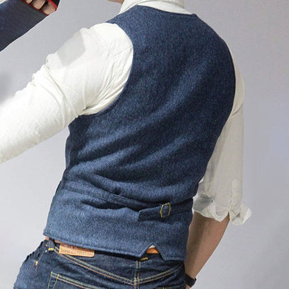 Gilet da Uomo in Stile Business Moderno – Gilet Elegante per Tempo Libero e Ufficio, Versatile