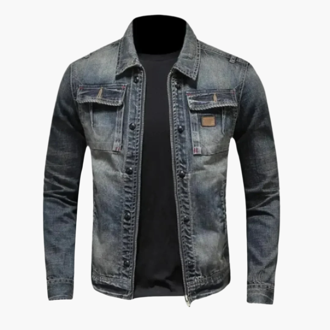 Herre Denimjakke i vintage-stil – Klassisk, afslappet & alsidig