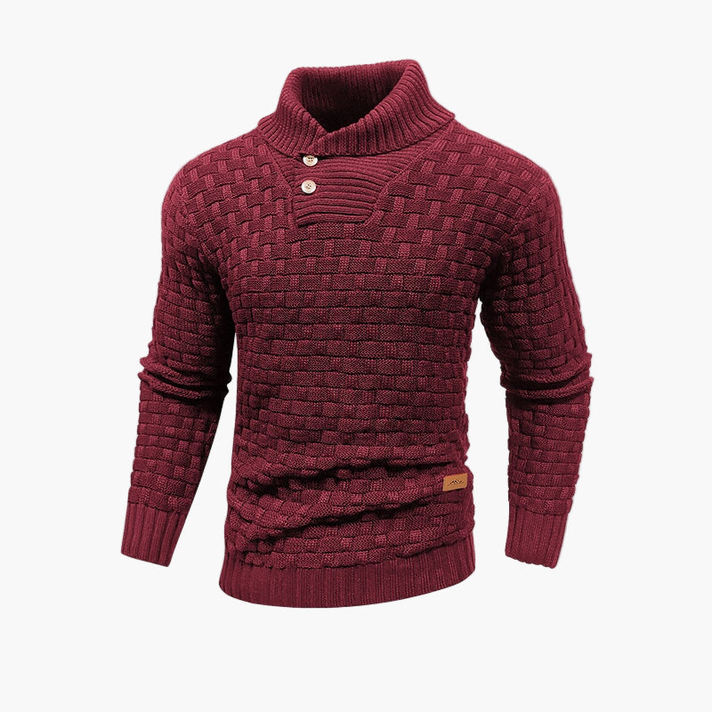 Maglione da uomo a maglia con collo alto – Maglione casual elegante per autunno e inverno