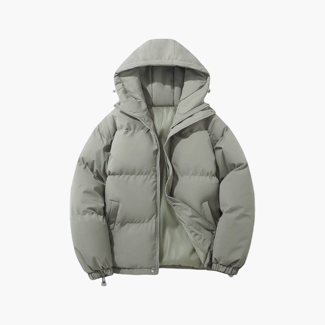 Chaqueta acolchada de invierno para hombre con capucha – Estilo urbano para el día a día y tiempo libre