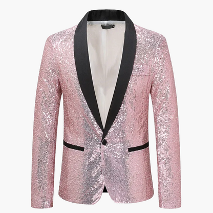 Veste de smoking pailletée pour hommes pour occasions festives – Blazer de soirée élégant avec sequins