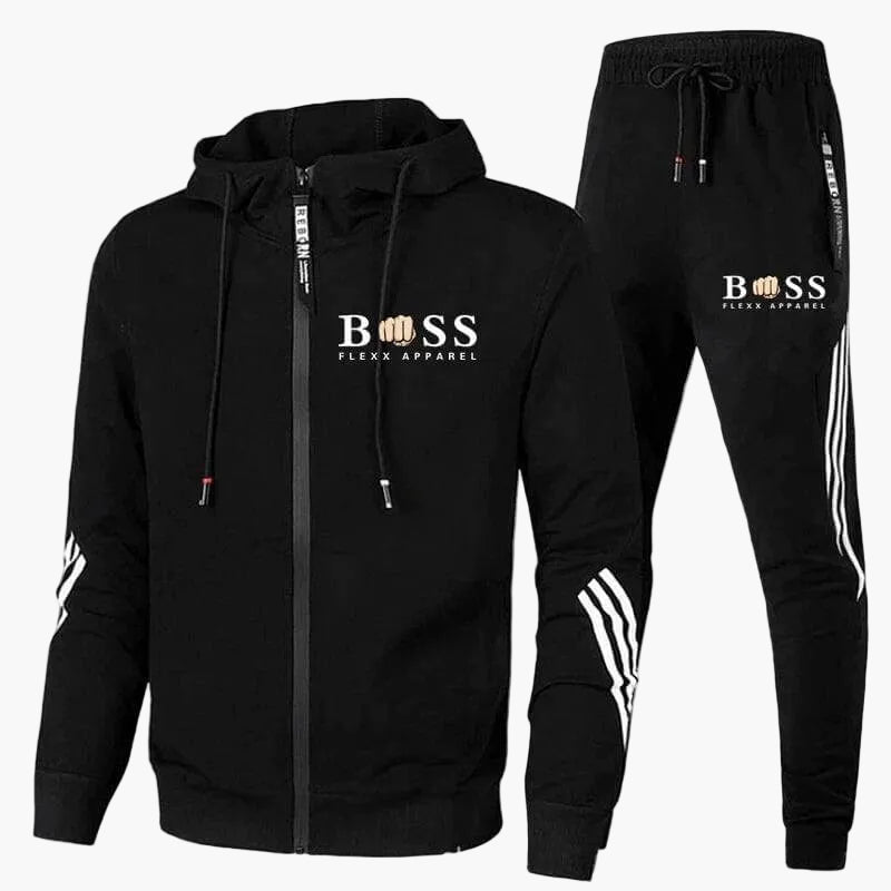 Heren sportpak set – Trainingspak voor fitness en vrije tijd, tweedelig, modern design