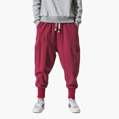 Herr haremsbyxa casual relaxed fit – Moderiktiga fritidsbyxor för vardag & sport