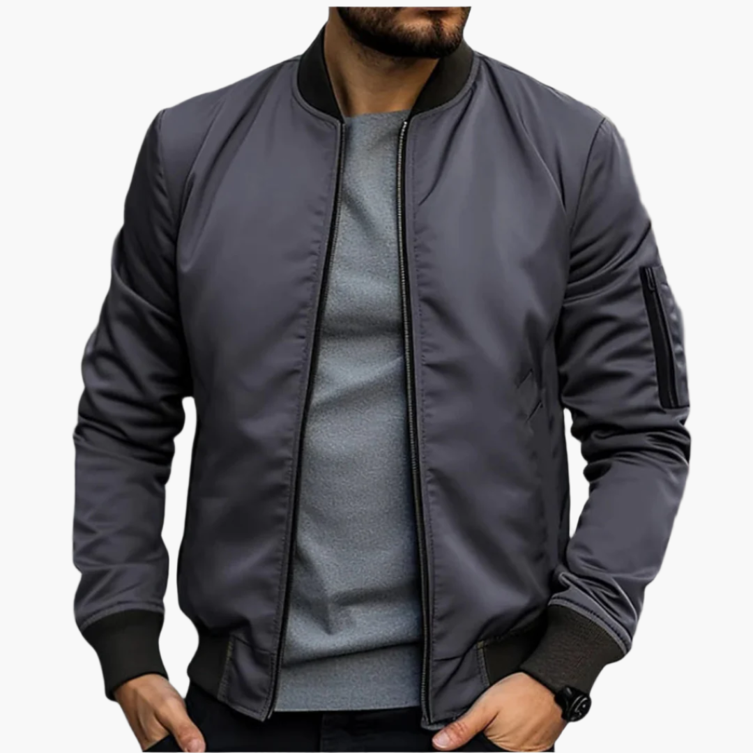 Chaqueta bomber de transición para hombre – Estilo urbano moderno y versatilidad para el día a día y el ocio