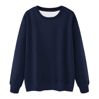 Unisex-sweatshirt med lange ærmer og rund hals, foret basic-overdel