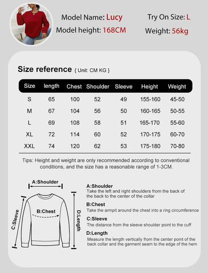 Felpa basic unisex girocollo a maniche lunghe tinta unita