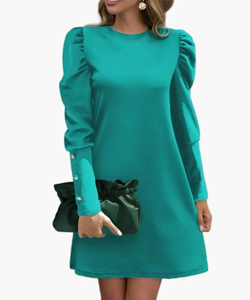 Abito da donna con maniche a sbuffo e look elegante – Perfetto per tutti i giorni e occasioni speciali