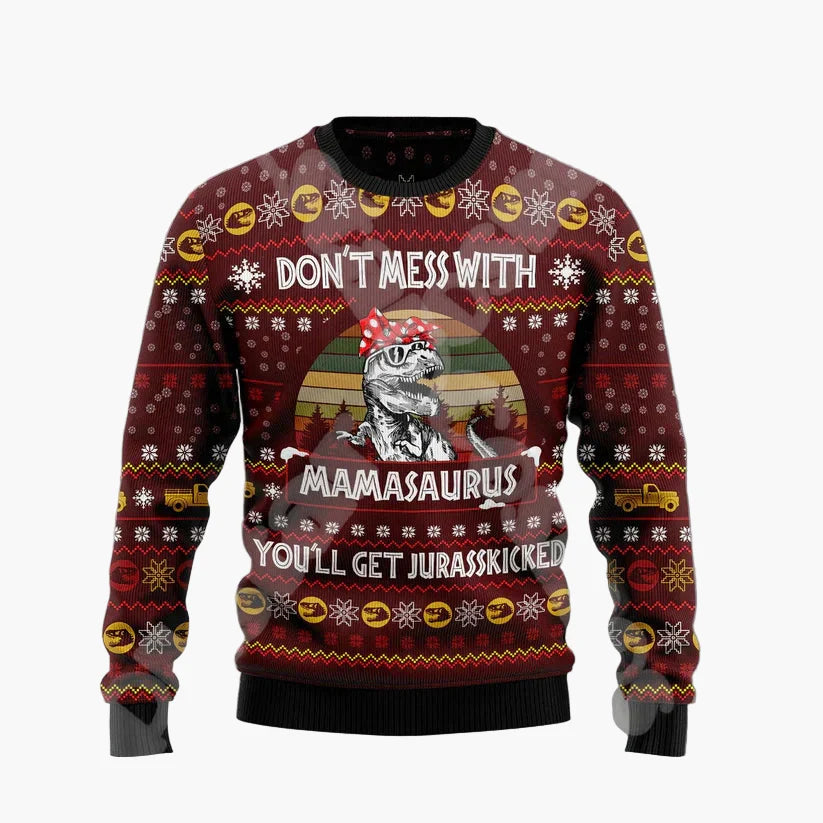 Heren kersttrui grappig kerstman op de schoorsteen – Originele Ugly Christmas Sweater voor feestdagen & feestjes