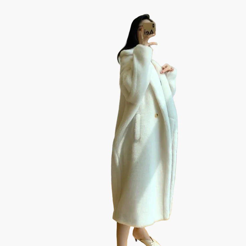 Cappotto invernale oversize di lusso da donna in stile street moderno – Cappotto lungo elegante per i giorni freddi