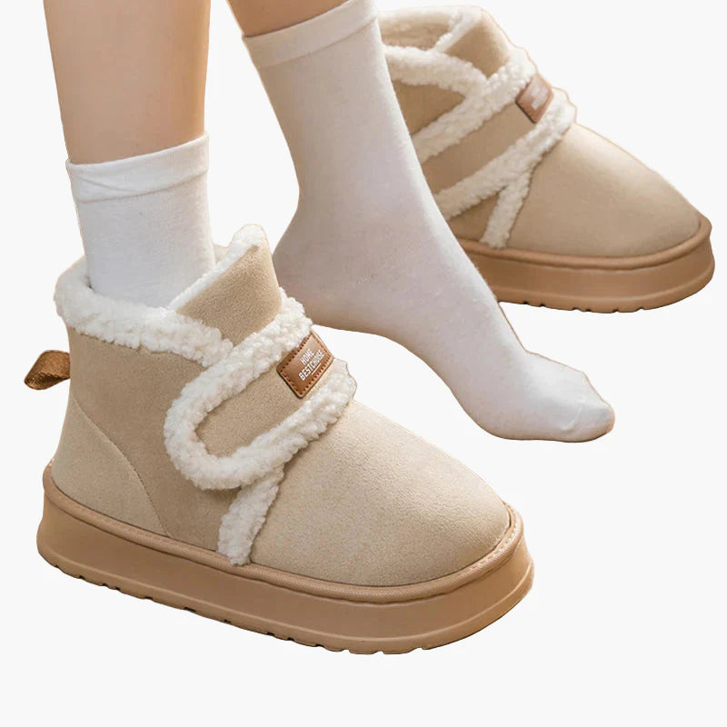 Pantofole invernali da donna con design in peluche caldo, comode pantofole antiscivolo per casa