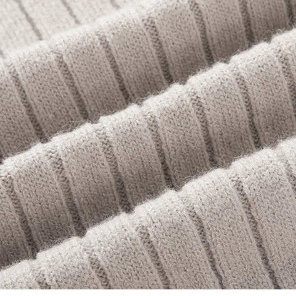 Męski sweter dziany ze stójką i półzamkiem – Elegancki sweter na co dzień i do biura