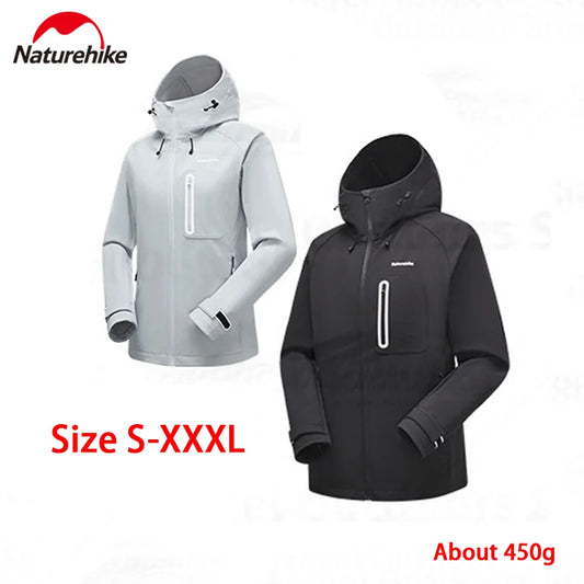 Wasserdichte Outdoor Jacke mit Kapuze und Reißverschlüssen