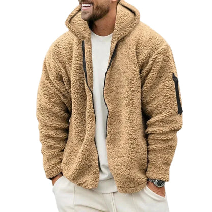 Felpa con cappuccio da uomo in stile teddy – Comoda, calda e alla moda per autunno e inverno