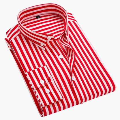 Herren Business-Freizeit Hemd mit Streifenmuster – Klassisch, Modern, Vielseitig