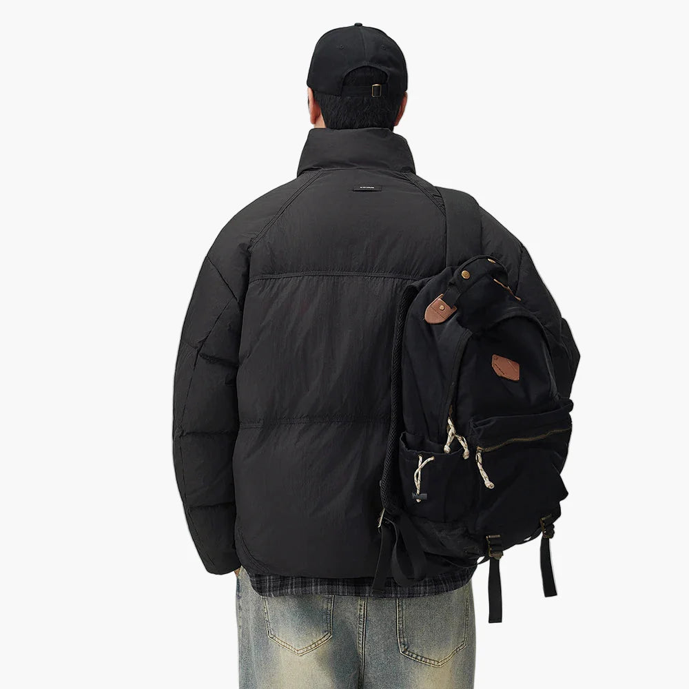 Herre Oversize pufferjakke i streetwear-stil – Avslappet overgangsjakke for hverdag og fritid